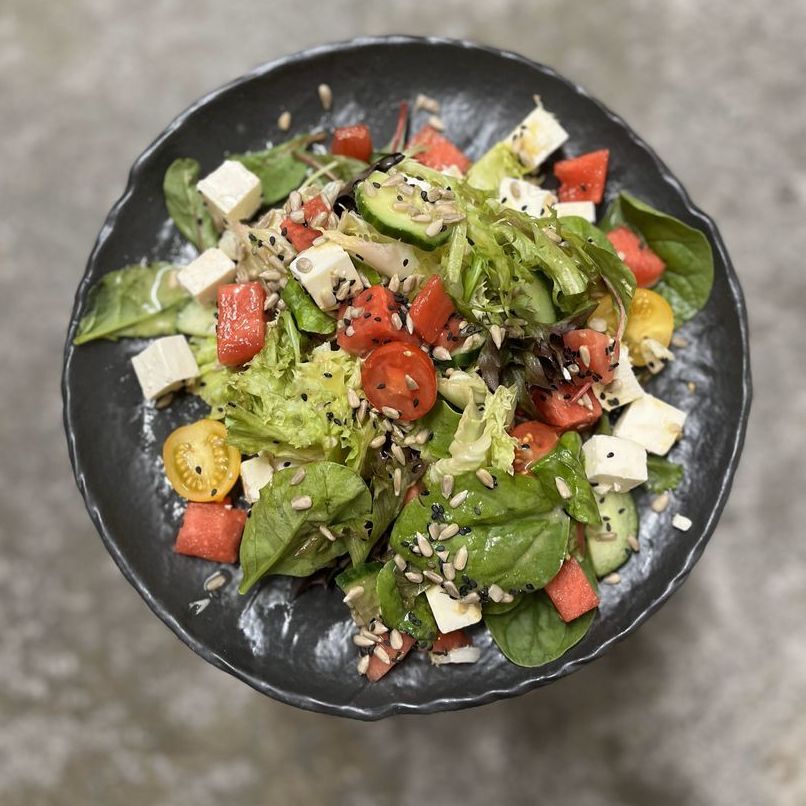 Fidelissalat mit Melone und Feta